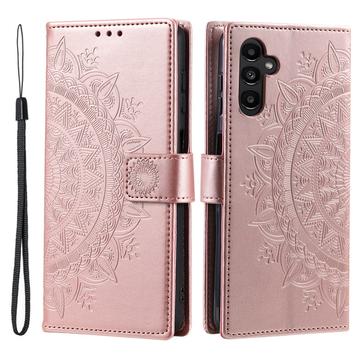 Samsung Galaxy A26 Mandala Series Wallet Case - Rose Gold