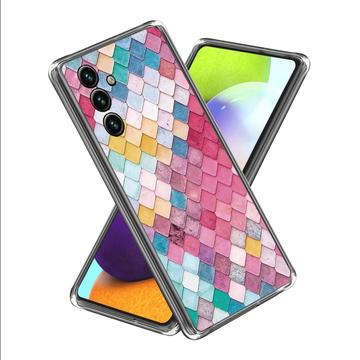 Samsung Galaxy A35 Stylish Ultra-Slim TPU Case - Rainbow Rhombus