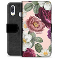 Samsung Galaxy A40 Premium Wallet Case - Romantic Flowers