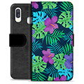 Samsung Galaxy A40 Premium Wallet Case - Tropical Flower