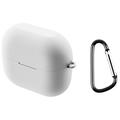 Samsung Galaxy Buds3 FE Silicone Case with Carabiner - White