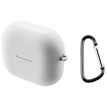 Samsung Galaxy Buds3 FE Silicone Case with Carabiner - White
