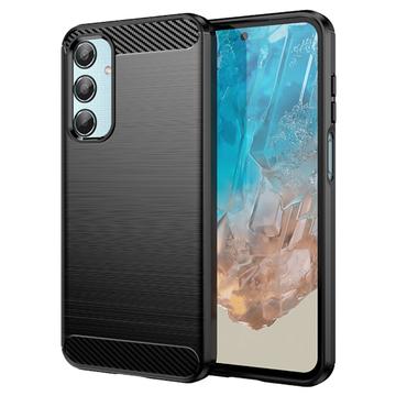 Samsung Galaxy M35 Brushed TPU Case - Carbon Fiber - Black