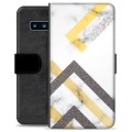Samsung Galaxy S10 Premium Wallet Case - Abstract Marble