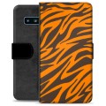 Samsung Galaxy S10 Premium Wallet Case - Tiger