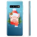 Samsung Galaxy S10 TPU Case - Winter Piggy