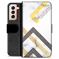 Samsung Galaxy S21 5G Premium Wallet Case - Abstract Marble