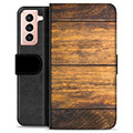 Samsung Galaxy S21 5G Premium Wallet Case - Wood