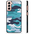 Samsung Galaxy S21 5G Protective Cover - Blue Camouflage