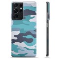 Samsung Galaxy S21 Ultra 5G TPU Case - Blue Camouflage