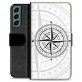 Samsung Galaxy S22+ 5G Premium Wallet Case - Compass