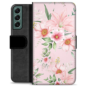 Samsung Galaxy S22+ 5G Premium Wallet Case - Watercolor Flowers