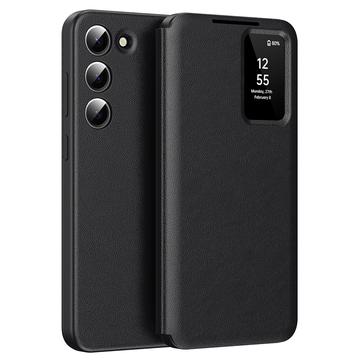 Samsung Galaxy S22+ 5G Smart Clear View Flip Case with Card Slot - Black