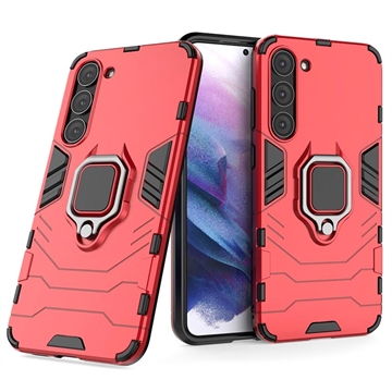 Samsung Galaxy S23 5G Hybrid Case with Ring Holder - Red