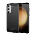 Samsung Galaxy S23 FE Brushed TPU Case - Carbon Fiber - Black