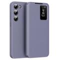 Samsung Galaxy S23 Smart Clear View Flip Case with Card Slot (Open-Box Satisfactory) - Grey Purple