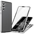 Samsung Galaxy S24 Magnetic Case with Tempered Glass - Silver