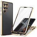 Samsung Galaxy S24 Ultra Magnetic Case with Tempered Glass - Gold