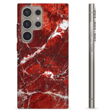 Samsung Galaxy S24 Ultra TPU Case - Red Marble