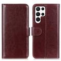 Samsung Galaxy S24 Ultra Wallet Case with Magnetic Closure - Brown