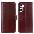 Samsung Galaxy S24 Wallet Case with Magnetic Closure - Brown