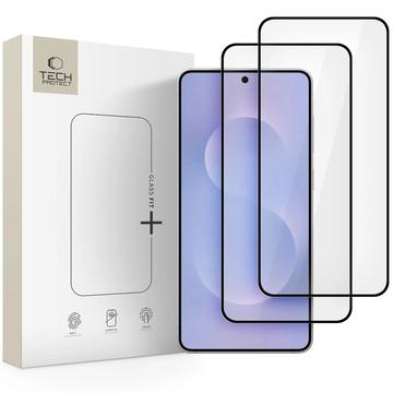 Samsung Galaxy S25 Edge Tech-Protect Glass Fit+ Tempered Glass Screen Protector - 2 Pcs. - Black