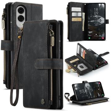 Samsung Galaxy S25 Edge Caseme C30 Multifunctional Wallet Case - Black