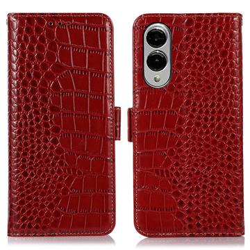 Samsung Galaxy S25 Edge Crocodile Series Wallet Leather Case with RFID