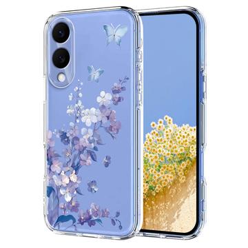 Samsung Galaxy S25 Edge Floral Pattern TPU Case