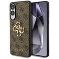 Samsung Galaxy S25 Edge Guess 4G Big Metal Logo Hybrid Case - Brown