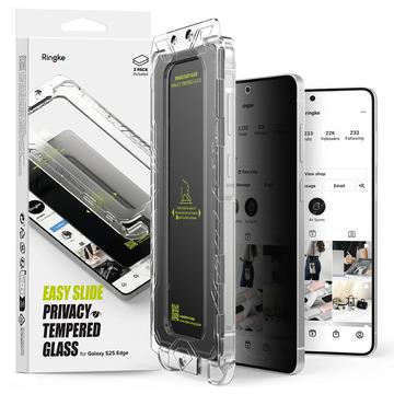 Samsung Galaxy S25 Edge Ringke Easy Slide Privacy Tempered Glass Screen Protector - 2 Pcs.