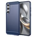 Samsung Galaxy S25 FE Brushed TPU Case - Carbon Fiber - Blue
