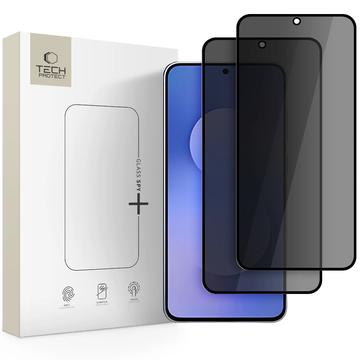 Samsung Galaxy S25 FE Tech-Protect Glass Spy+ Privacy Tempered Glass Screen Protector - 2 Pcs. - Black