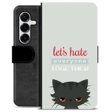 Samsung Galaxy S25+ Premium Wallet Case - Angry Cat