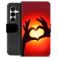 Samsung Galaxy S25+ Premium Wallet Case - Heart Silhouette