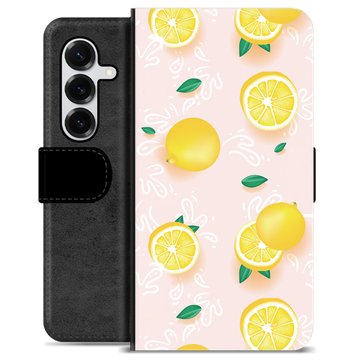 Samsung Galaxy S25+ Premium Wallet Case - Lemon Pattern