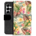 Samsung Galaxy S25+ Premium Wallet Case - Pink Flowers