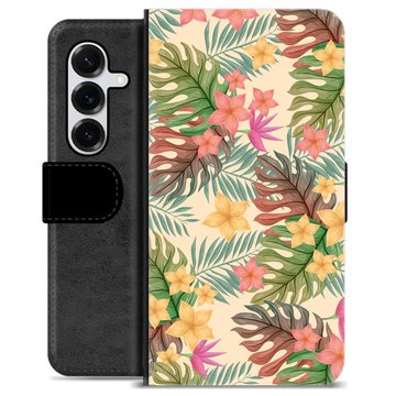 Samsung Galaxy S25+ Premium Wallet Case - Pink Flowers