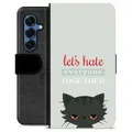 Samsung Galaxy S25 Premium Wallet Case - Angry Cat