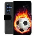 Samsung Galaxy S25 Premium Wallet Case - Football Flame