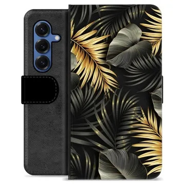 Samsung Galaxy S25 Premium Wallet Case - Golden Leaves