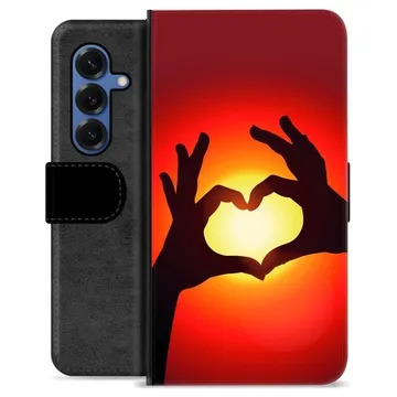 Samsung Galaxy S25 Premium Wallet Case - Heart Silhouette