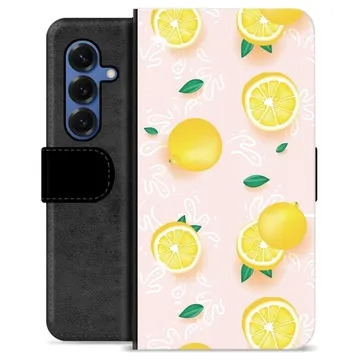 Samsung Galaxy S25 Premium Wallet Case - Lemon Pattern