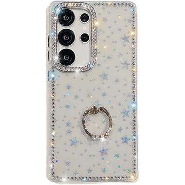 Samsung Galaxy S25 Ultra CrystalGlow Hybrid Case with Ring Holder