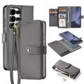 Samsung Galaxy S25 Ultra Dux Ducis Lawa Wallet Leather Case w. Magnetic Cover - Grey