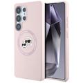Samsung Galaxy S25 Ultra Karl Lagerfeld Double Heads Liquid Silicone MagSafe Case - Pink