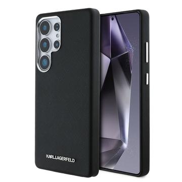 Samsung Galaxy S25 Ultra Karl Lagerfeld Saffiano Metal Logo Case - Black