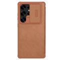 Samsung Galaxy S25 Ultra Nillkin Qin Pro Flip Case - Brown