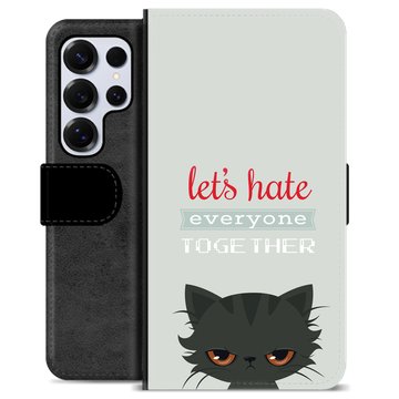 Samsung Galaxy S25 Ultra Premium Wallet Case - Angry Cat