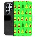 Samsung Galaxy S25 Ultra Premium Wallet Case - Avocado Pattern